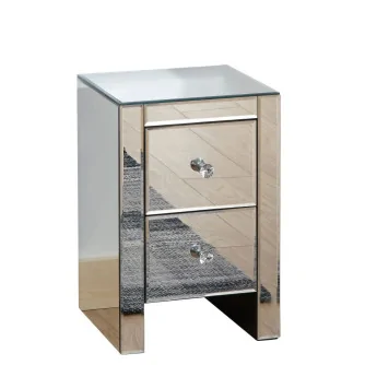 Mirrored 2 Drawer Slim Chest