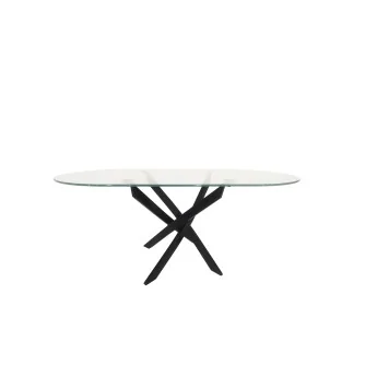 SHELDON OVAL GLASS TOP...